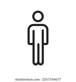 Man icon Outline vector for web ui