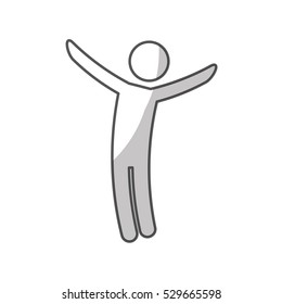 man icon over white background. pictogram design. vector illustration