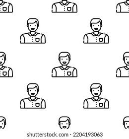 man icon pattern. Seamless man pattern on white background.