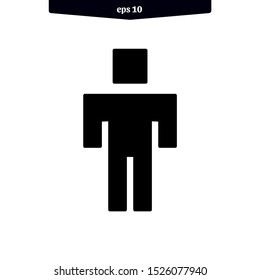 Man icon. People or person vector illustration. eps10