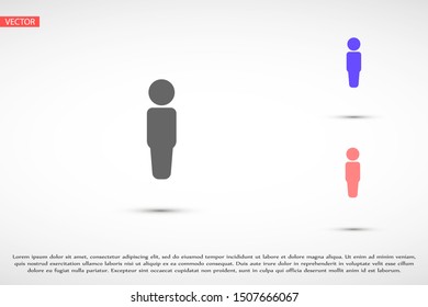Man icon people. Man icon vector. Man icon Simple flat symbol. Man icon male human symbol Logo template
