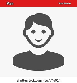 Man Icon. Professional, pixel perfect icons optimized for both large and small resolutions. EPS 8 format.