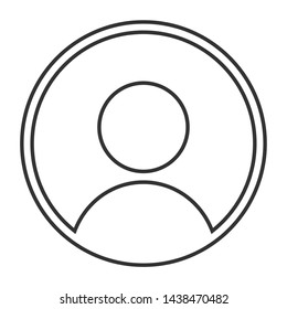 Man icon profile member user. Perconal symbol vector on white isolated background