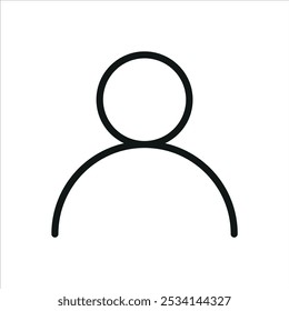 Man icon, profile man icon white background