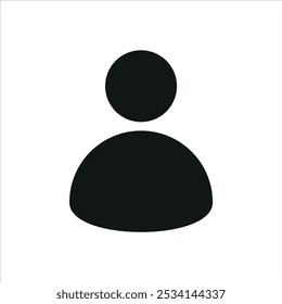 Man icon, profile man icon white background