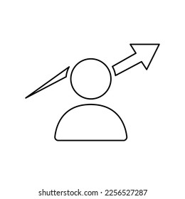 man icon, promotion concept, vector illustration