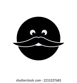 Man Icon. Senior, Mustache Guy Symbol. Applied for Design Element, Presentation, Website or Apps.