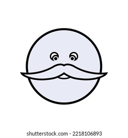 Man Icon. Senior, Mustache Guy Symbol. Applied for Design Element, Presentation, Website or Apps.