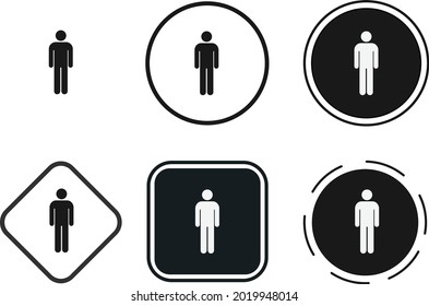 man icon set. Collection of high quality black outline logo for web site design and mobile dark mode apps. Vector illustration on white background