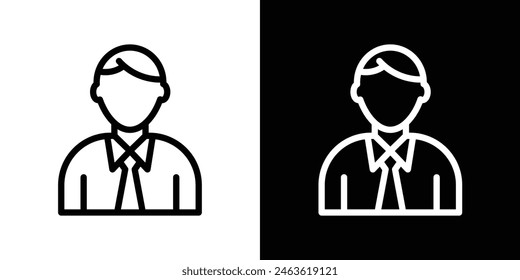 Conjunto de iconos del hombre. Corporativa símbolo de Vector individual. Profesional con traje. Icono de líder de equipo.