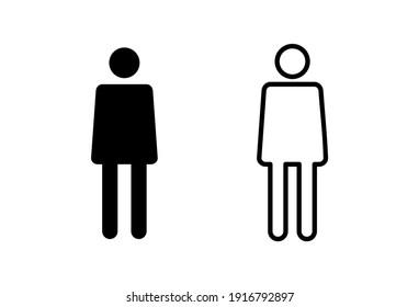 Man icon set. male icon vector. human symbol