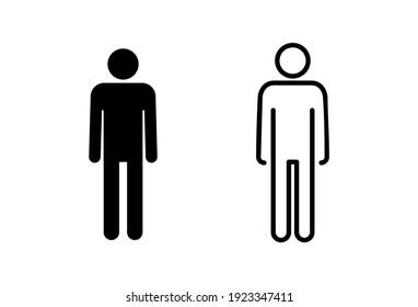 Juego de iconos de hombre. vector de icono masculino. símbolo humano