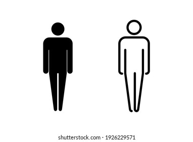 Man icon set. male icon vector. human symbol