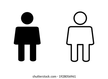 Man icon set. male icon vector. human symbol
