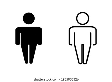 Man icon set. male icon vector. human symbol