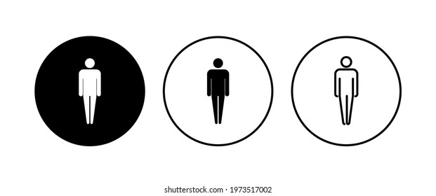 Man icon set. male icon vector. human symbol
