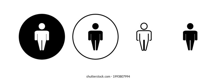 Man icon set. male icon vector. human symbol