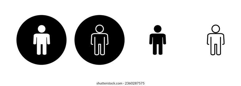 Man icon set. male icon vector. human symbol