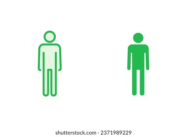 Juego de iconos de hombre. vector de icono masculino. símbolo humano