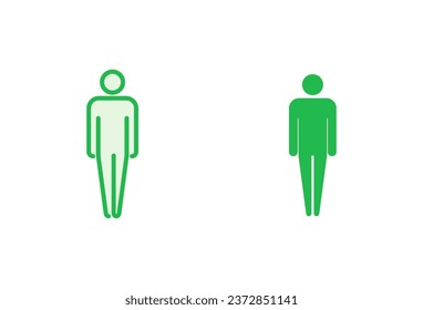 Juego de iconos de hombre. vector de icono masculino. símbolo humano