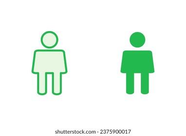 Juego de iconos de hombre. vector de icono masculino. símbolo humano
