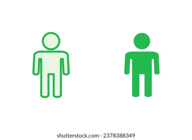 Juego de iconos de hombre. vector de icono masculino. símbolo humano