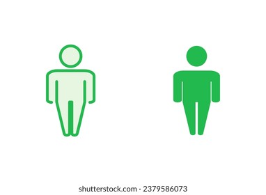Man icon set. male icon vector. human symbol