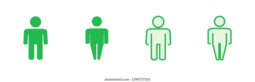 Man icon set. male icon vector. human symbol