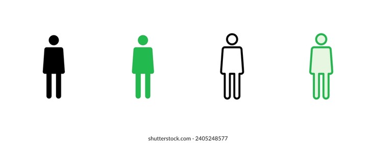 Juego de iconos de hombre. vector de icono masculino. símbolo humano