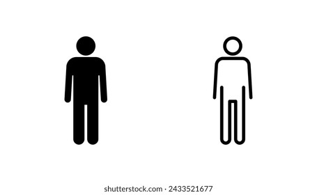 Conjunto de iconos de hombre. vector de iconos de hombre. símbolo humano