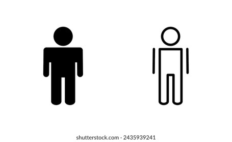 Man icon set. male icon vector. human symbol