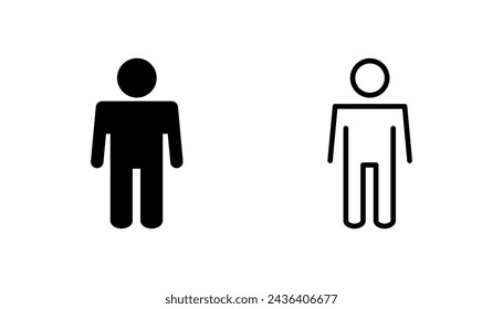 Conjunto de iconos de hombre. vector de iconos de hombre. símbolo humano