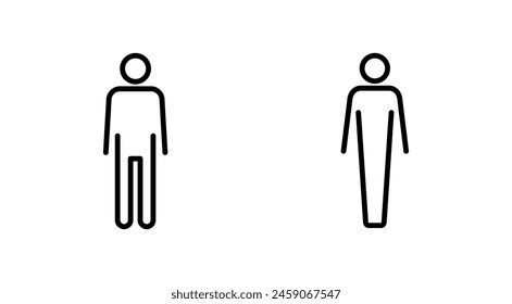 Conjunto de iconos de hombre. Vector de iconos de hombre. símbolo humano