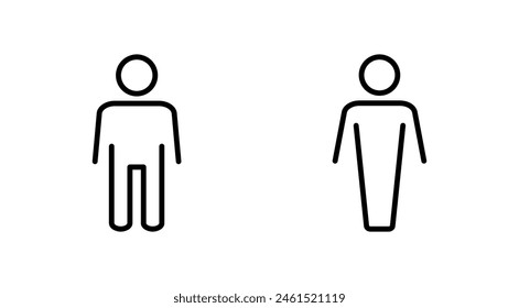 Man icon set. male icon vector. human symbol