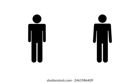 Man-Icon-Set. männliche Icon-Vektorgrafik. menschliches Symbol