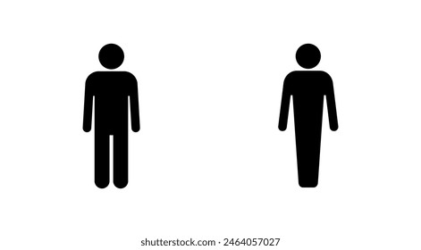 Conjunto de iconos de hombre. Vector de iconos de hombre. símbolo humano