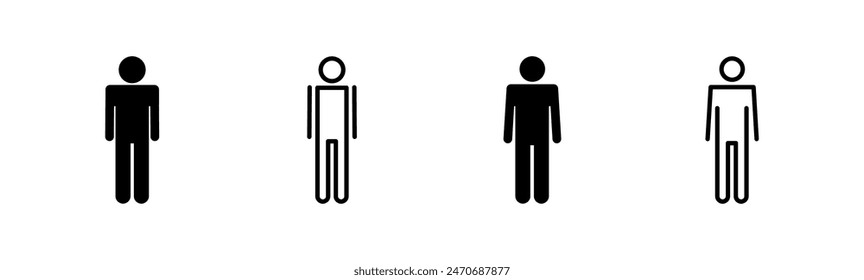 Conjunto de iconos de hombre. Vector de iconos de hombre. símbolo humano