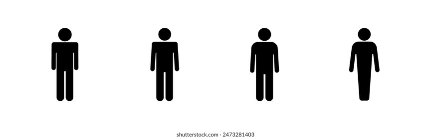 Man icon set. male icon vector. human symbol