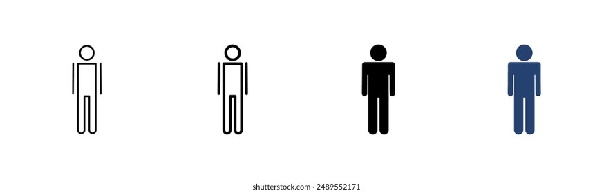 Conjunto de iconos de hombre. Vector de iconos de hombre. símbolo humano