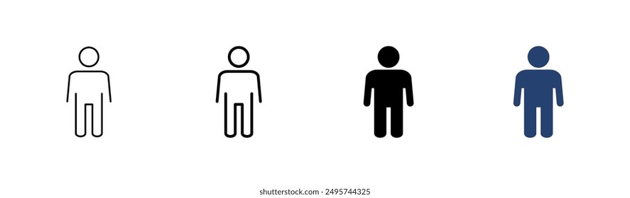 Man icon set. male icon vector. human symbol