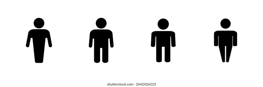 Conjunto de iconos de hombre. Vector de icono masculino. símbolo humano