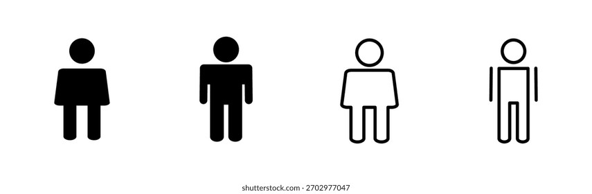 Conjunto de iconos de hombre. Vector de icono masculino. símbolo humano
