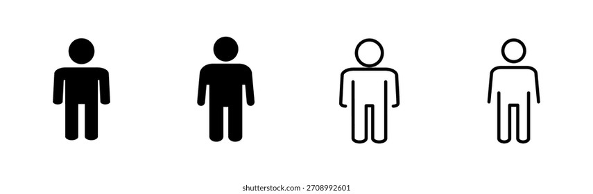 Conjunto de iconos de hombre. Vector de icono masculino. símbolo humano
