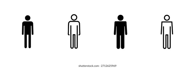 Conjunto de iconos de hombre. Vector de icono masculino. símbolo humano
