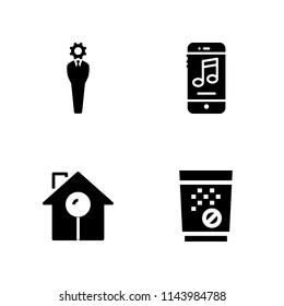man icon set. smartphone, tablets and businessman vector icon for graphic design and web