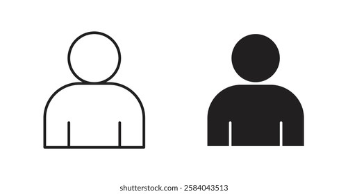 Man icon set in thin line. vector illustrations for web