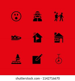 man icon set. unicycle, arab and walking vector icon for graphic design and web