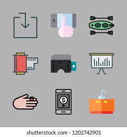 man icon set. vector set about negative, smartphone, injury and tap icons set.