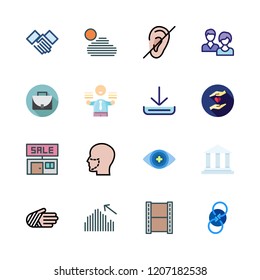 man icon set. vector set about businessman, bank, injury and charity icons set.