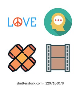 man icon set. vector set about thinking, negative, templates and love icons set.